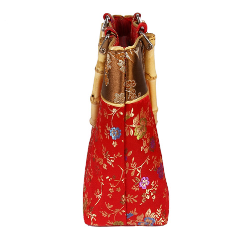 Tasche aus Seide, mit Bambushenkel, Handtaschen, Asiatisch, 6795
